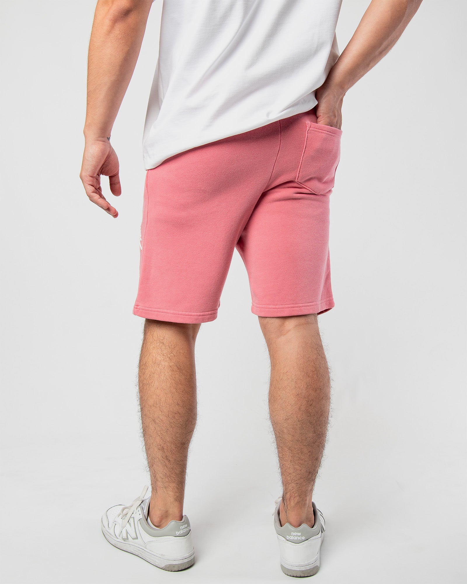 Men’s Peace Smiley Fleece Shorts back view