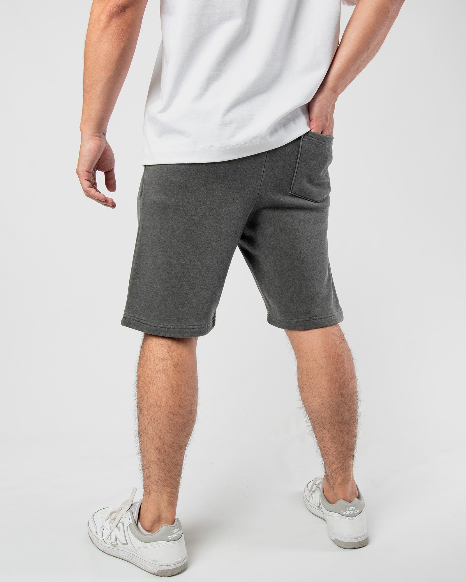 MEN'S BLESSED CHERUB FLEECE SHORTS back view