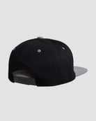Back view of the Men’s Skull Bloom Snapback by Ring of Fire Clothing in Black, Red, White, and Grey colors, featuring the adjustable snapback for a customizable fit, one size fits all.