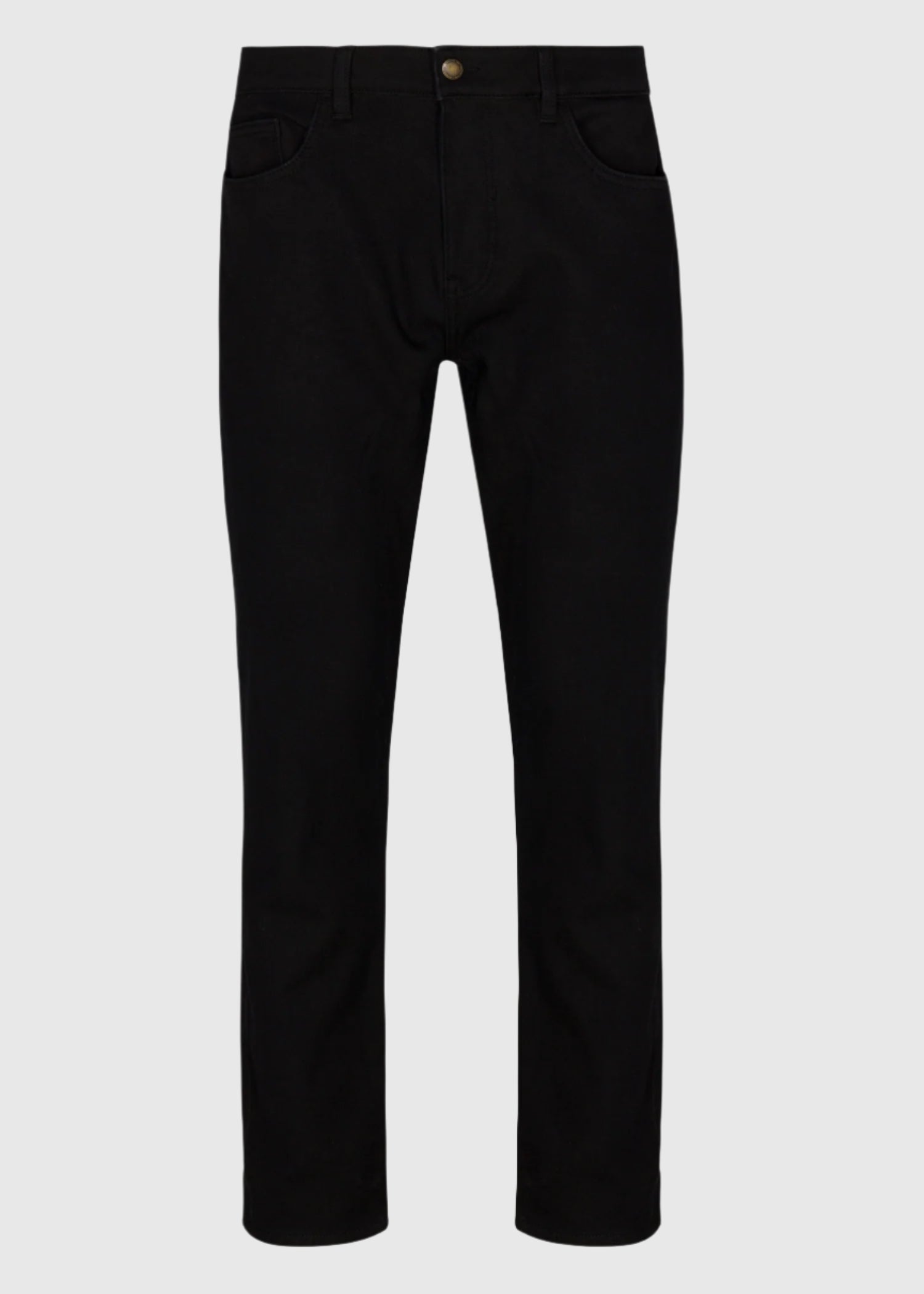 Mens fleece lined scorch neo straight stretch jeans in black paradise