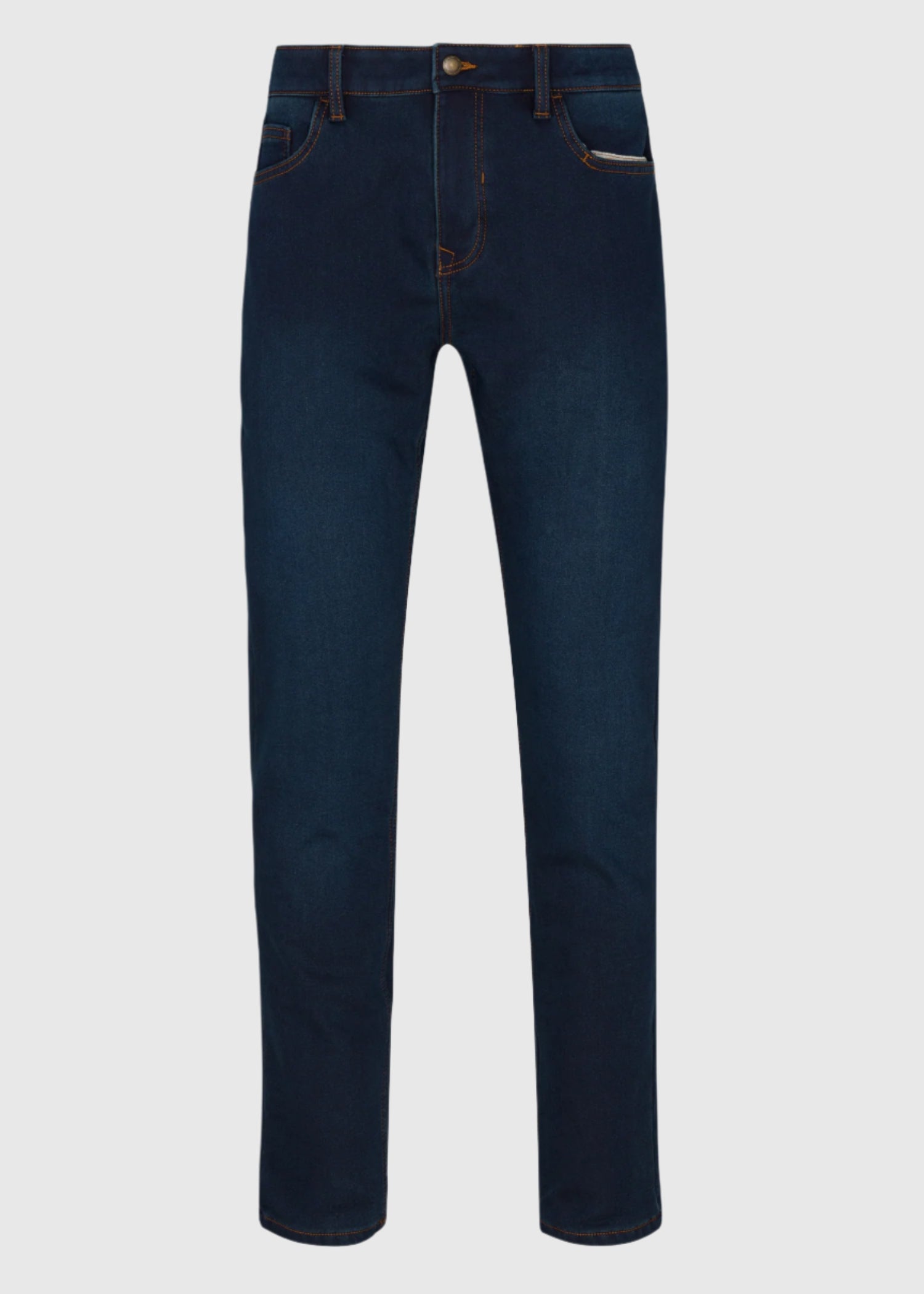 Mens fleece lined scorch neo straight stretch jeans in vanish