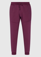 Mens drawstring premium September jogger in grape wine