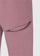 Mens drawstring premium September jogger in elderberry thigh seam zipper pocket