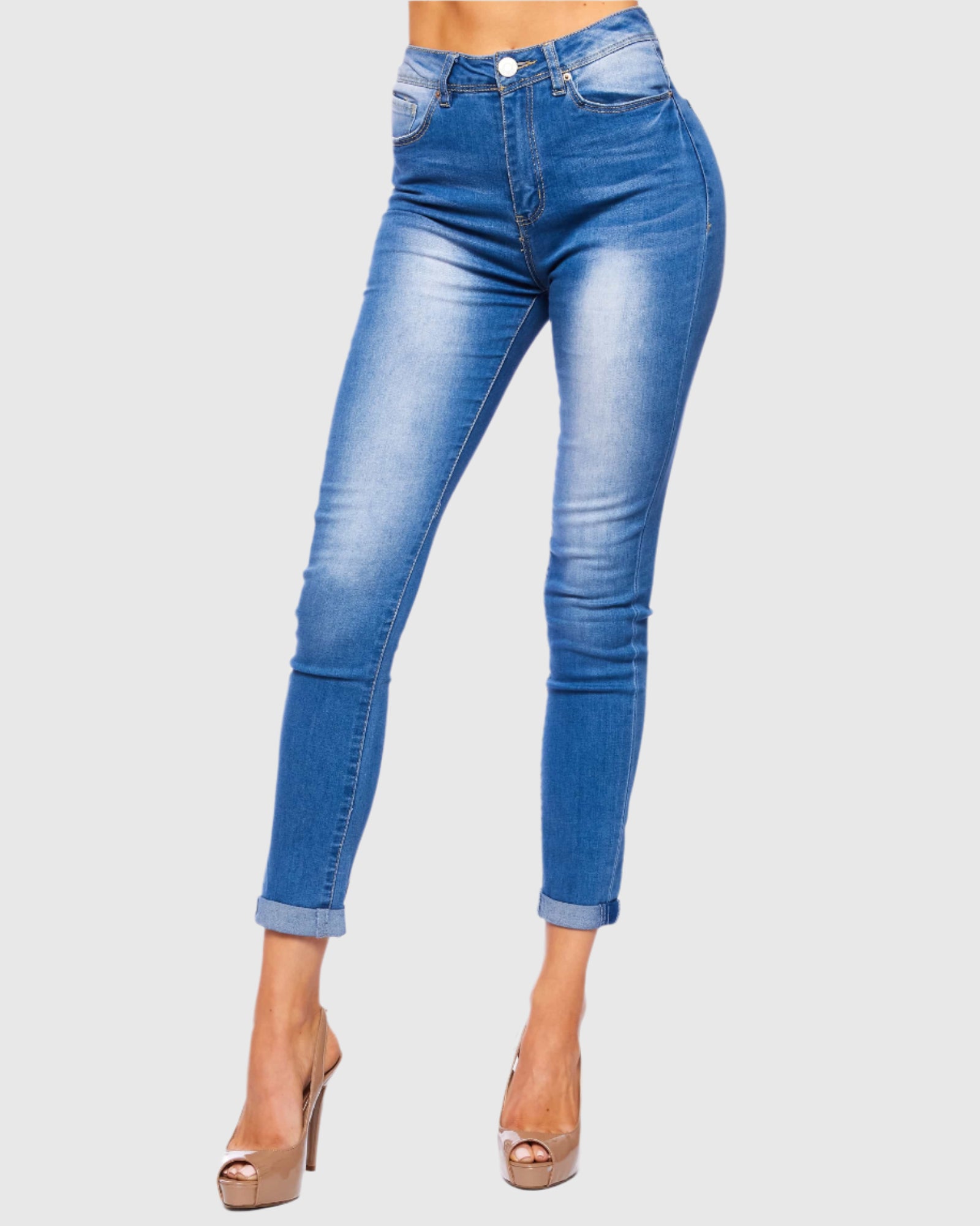 Women Jessie high rise skinny jeans in Robin