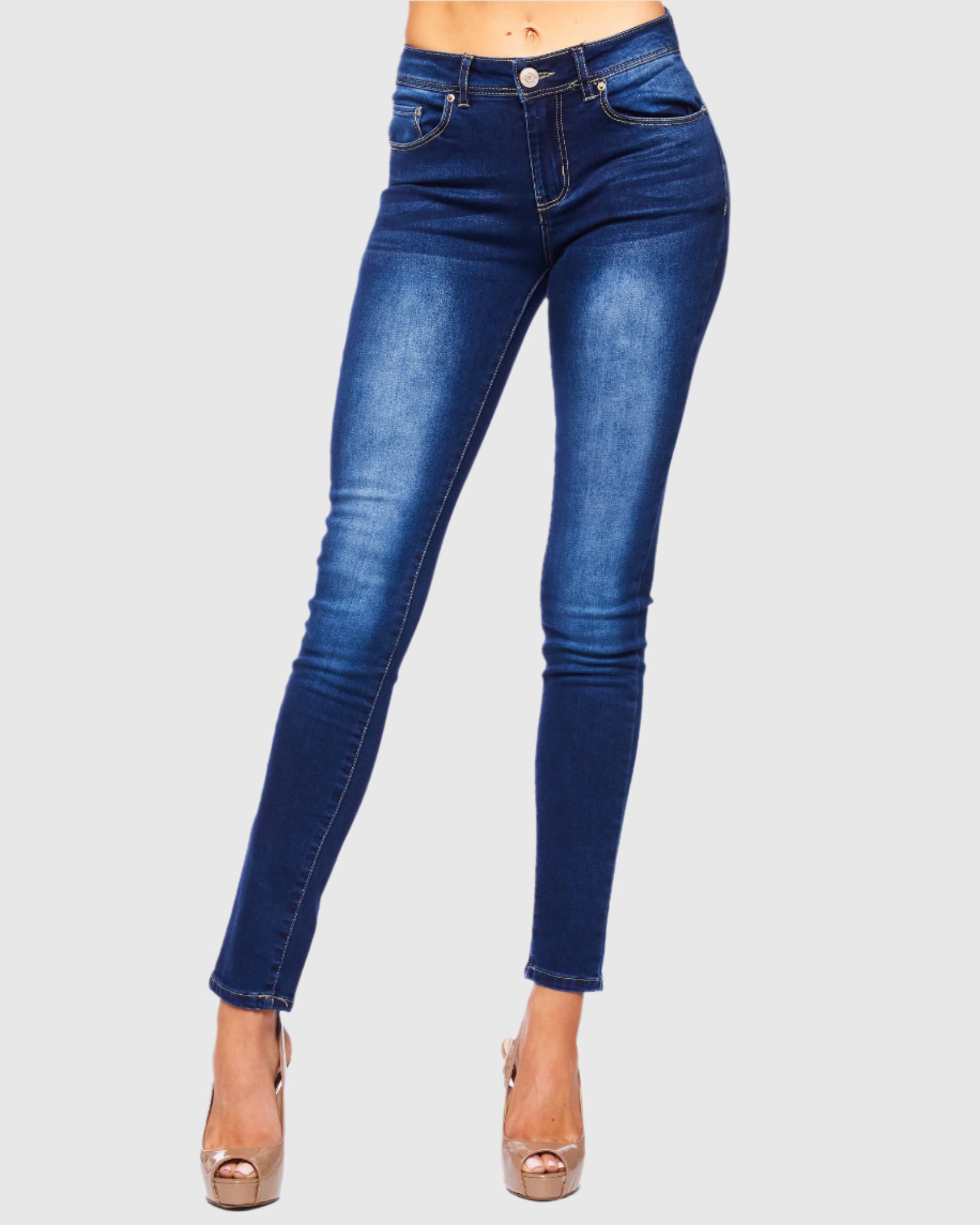 Women Mandy high rise skinny jeans in Cobalt
