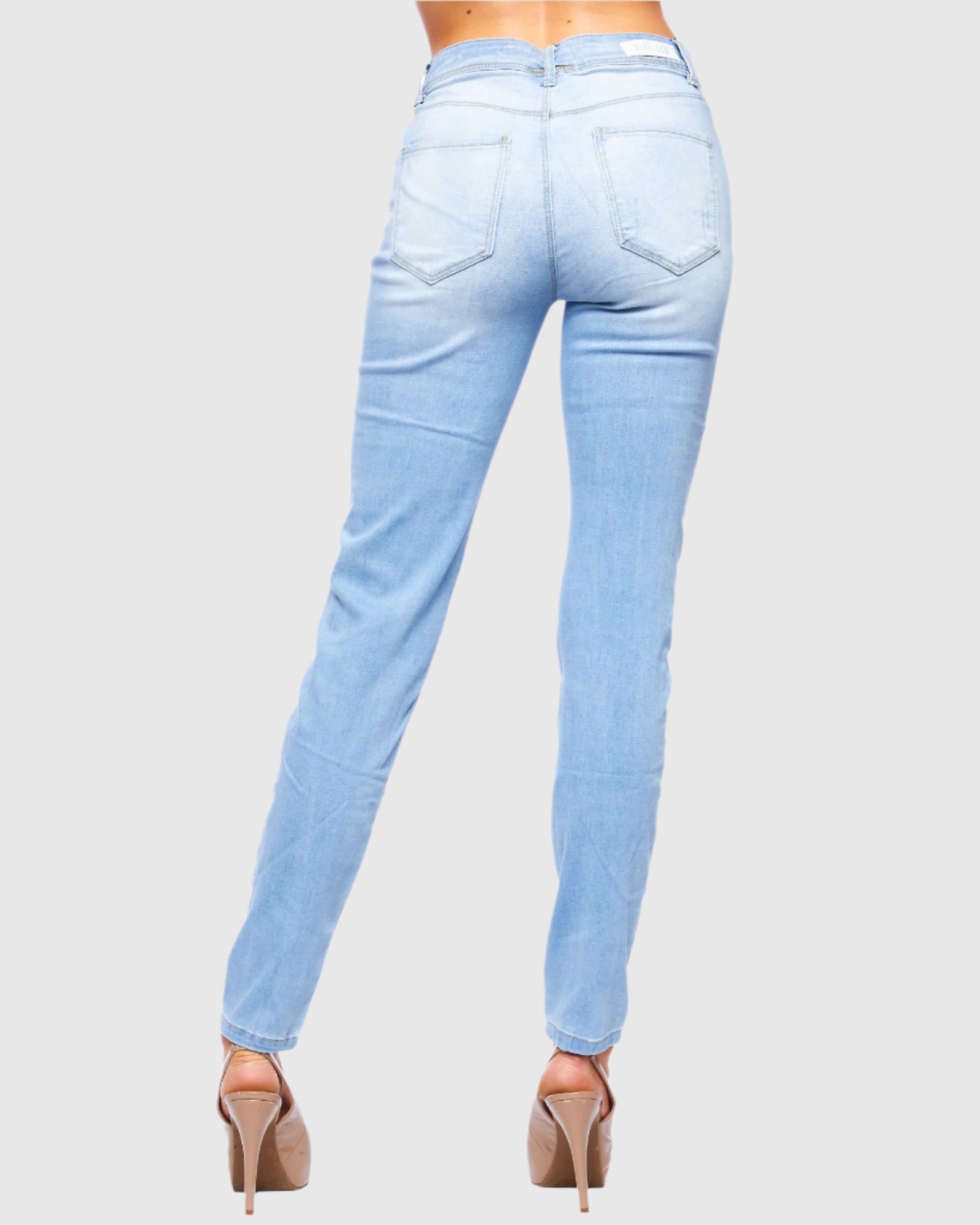 Women Mandy high rise skinny jeans in Miami back pockets