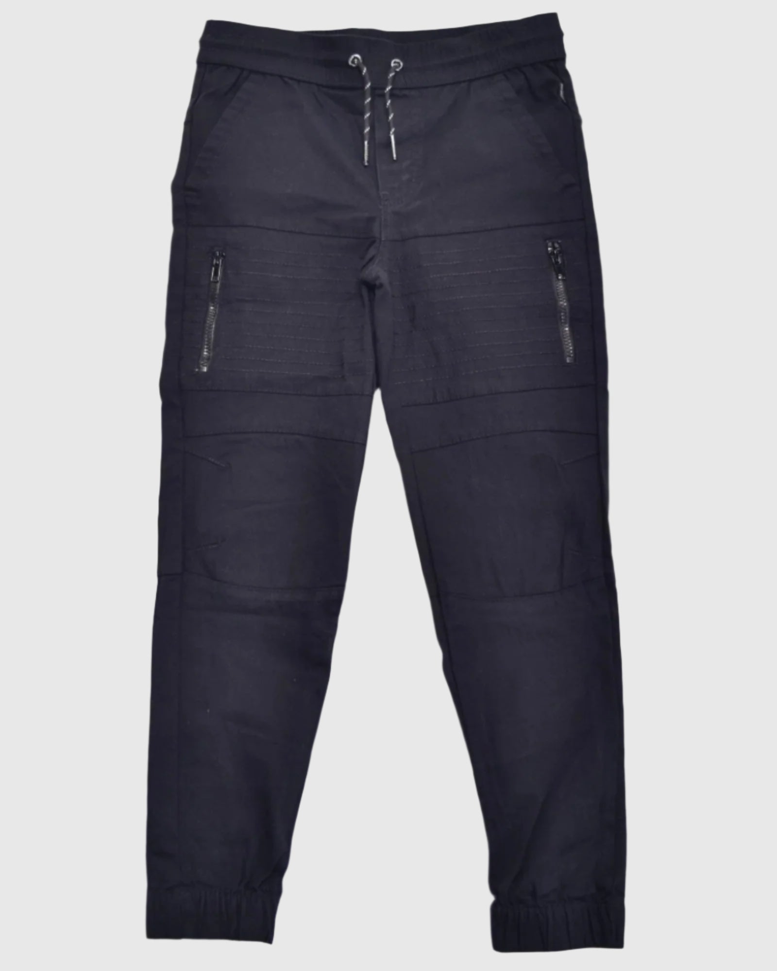 Boys's moto zipper jogger in Black