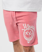 Men’s Peace Smiley Fleece Shorts graphic detail
