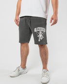 MEN'S BLESSED CHERUB FLEECE SHORTS front view