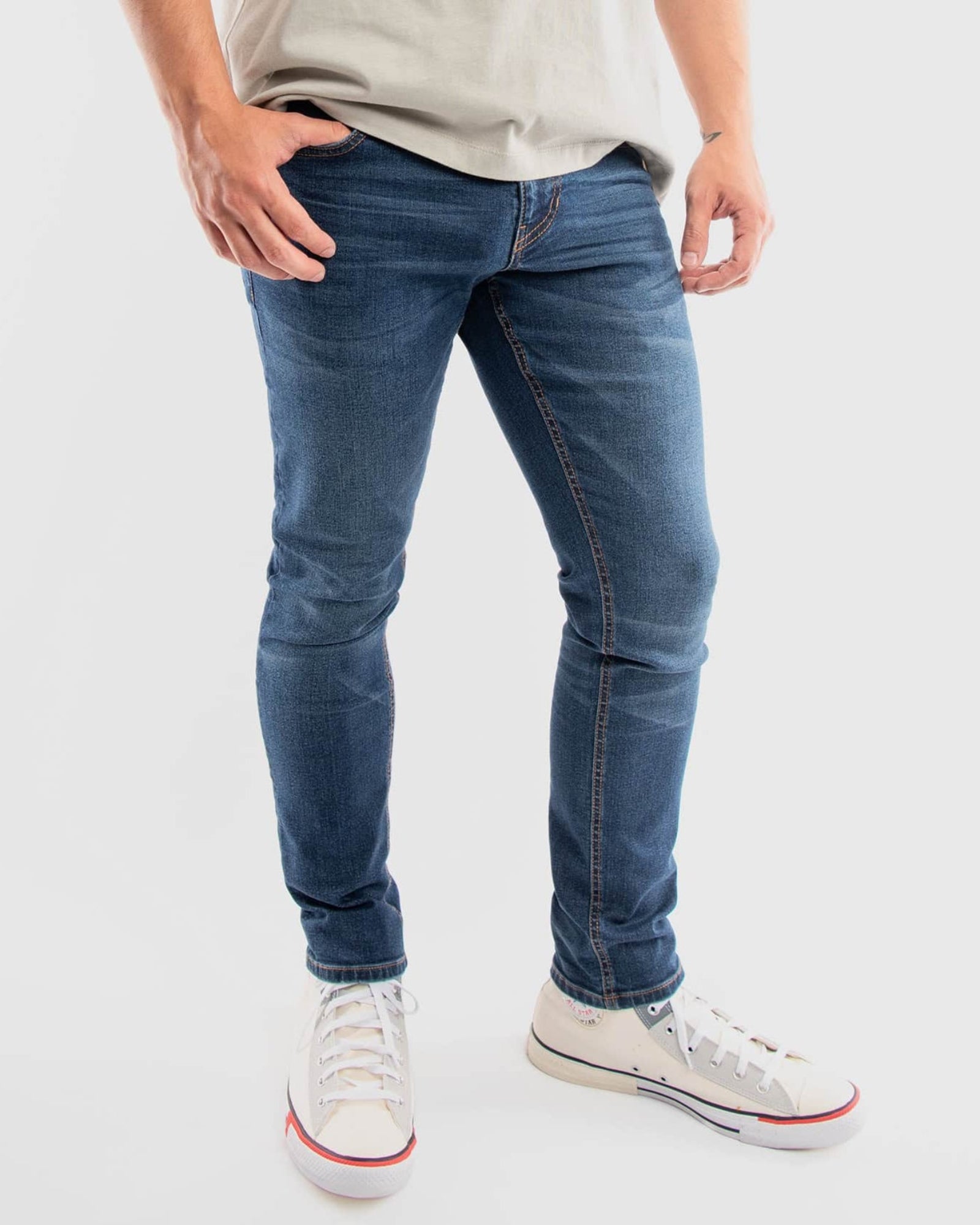 【HI FI FNK】Ruby Pigment Washed Jeans Level 7 Men's Relaxed Bootcut Dark Vintage Whiskered 5