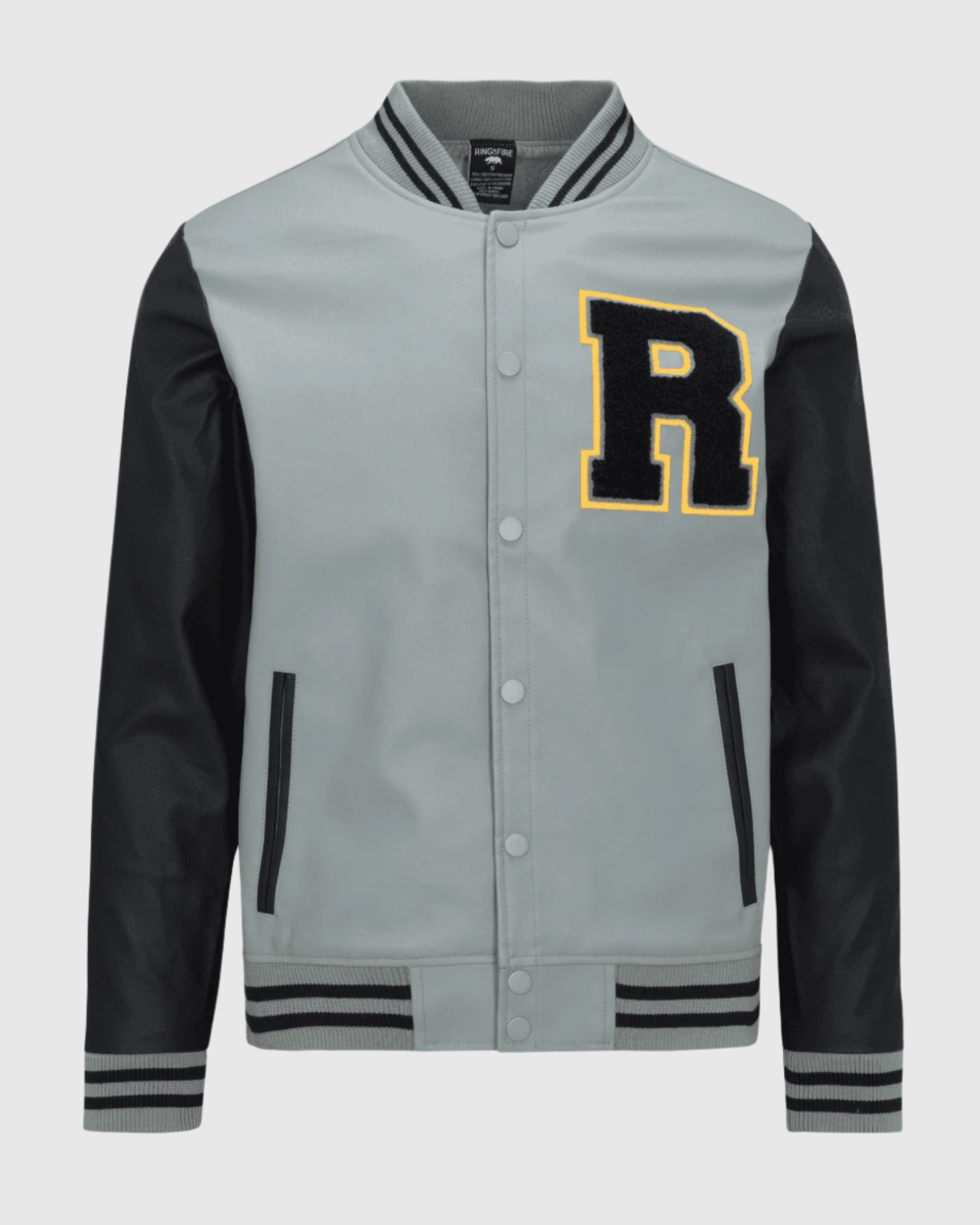 レザージャケット・コート Polysooem HEART STUDDED VARSITY JACKET GRAY Polysooem HEART STUDDED VARSITY JACKET GRAY (Polysooem