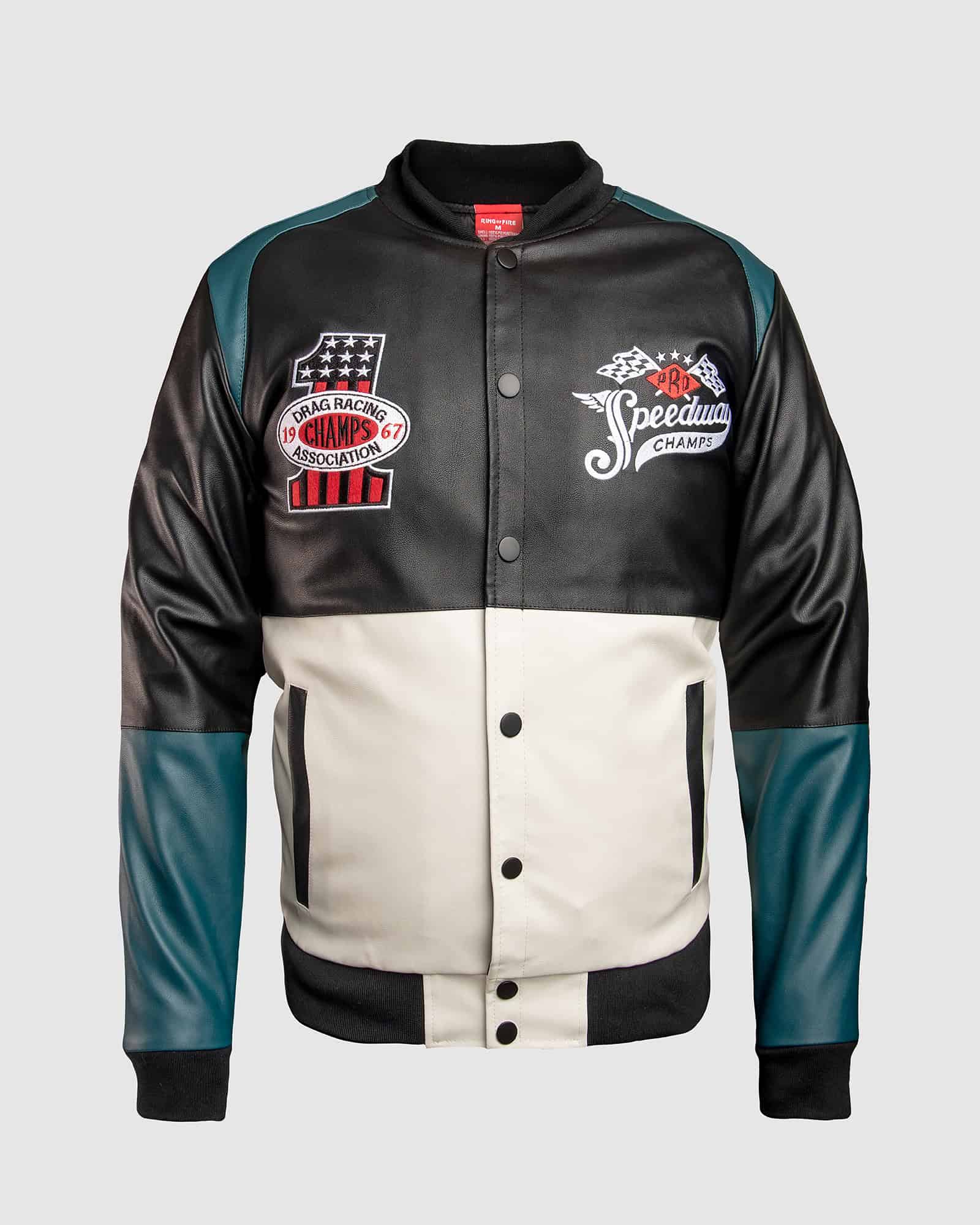 Men's Jonadab Vegan Leather Racing Jacket | Ring Of Fire