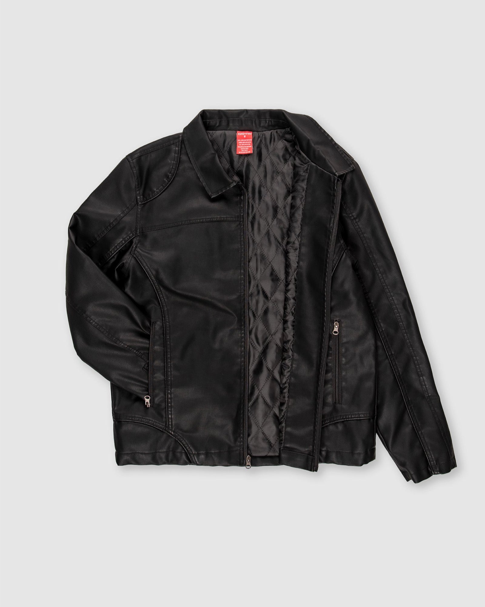 ☆ほぼ新品☆ CRIMIE 『W RIDERS LEATHER JACKET』 Men's Jory Zip Up Vegan Leather Jacket - Ring of Fire – Ring