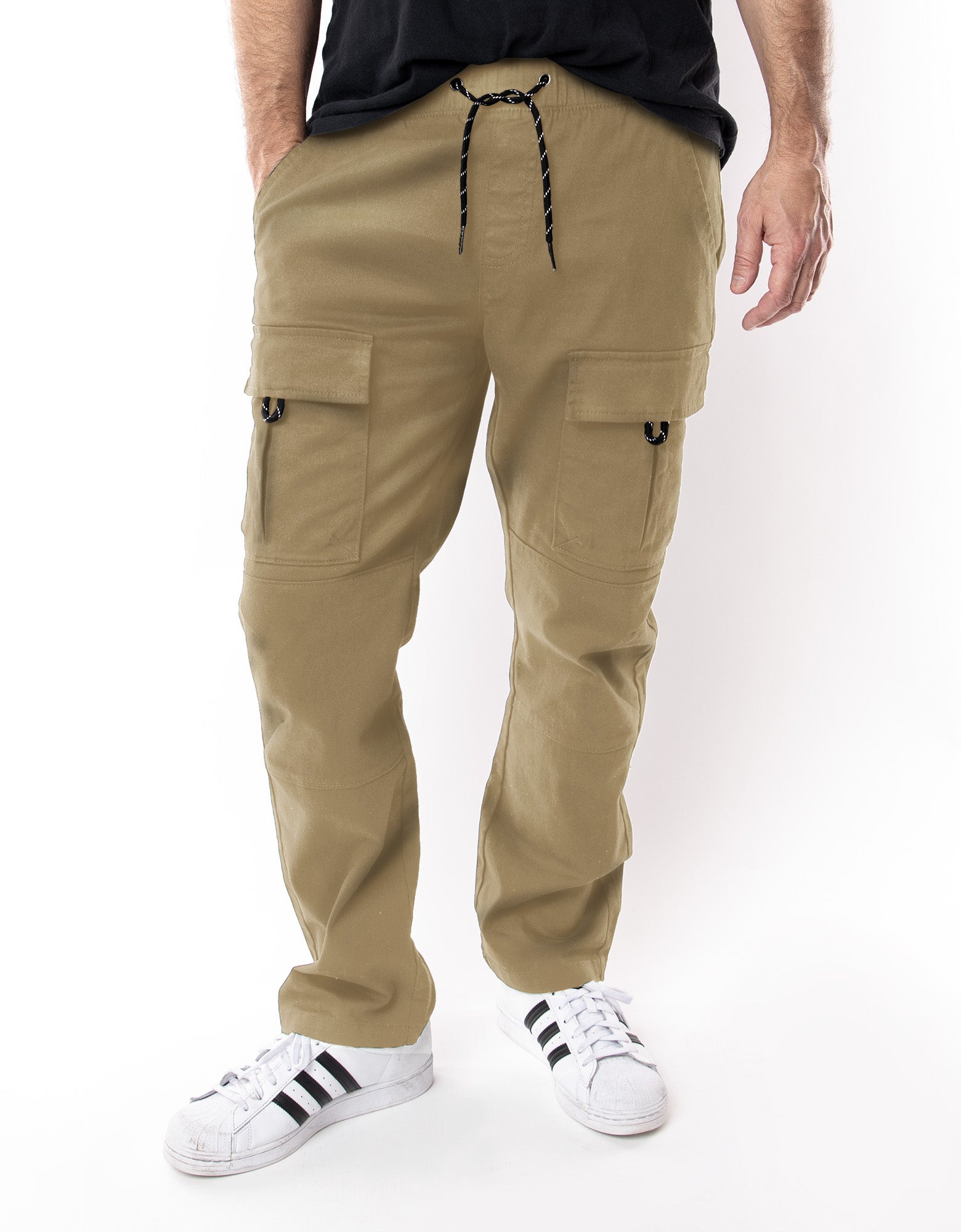 Brown fashion cargo joggers