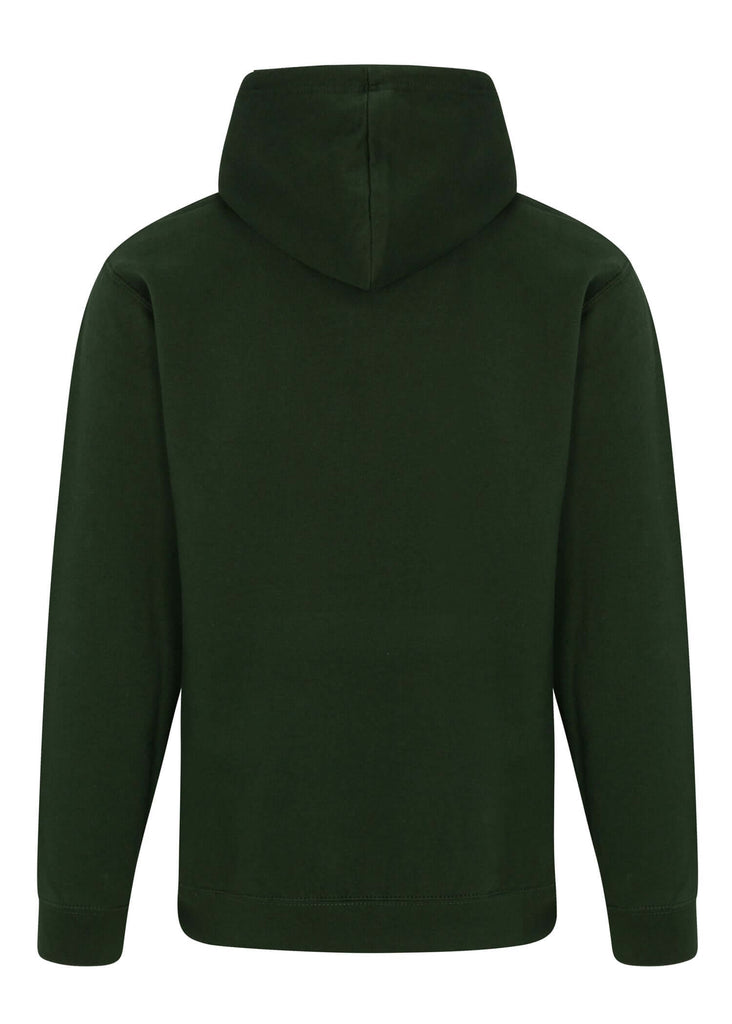 Back view of Men’s Drip 3D Hoodie by Ring of Fire Clothing in Bottle Green