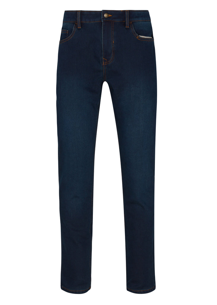 Mens fleece lined scorch neo straight stretch jeans in vanish 