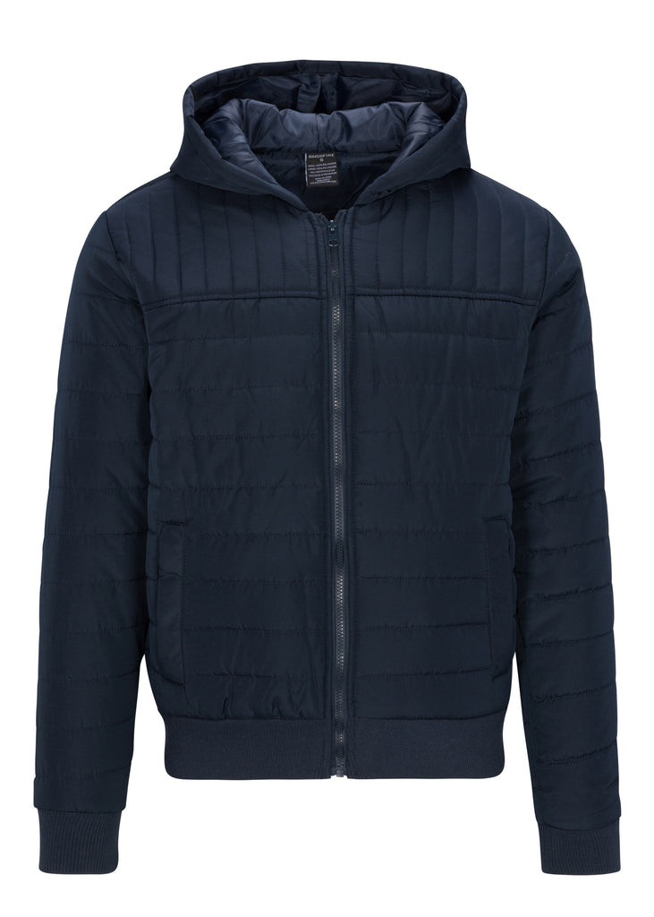 Men's absalom quilted puffer jacket in navy zip up