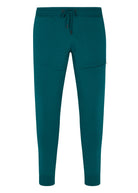 Mens drawstring premium September jogger in deep teal