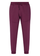 Mens drawstring premium September jogger in grape wine