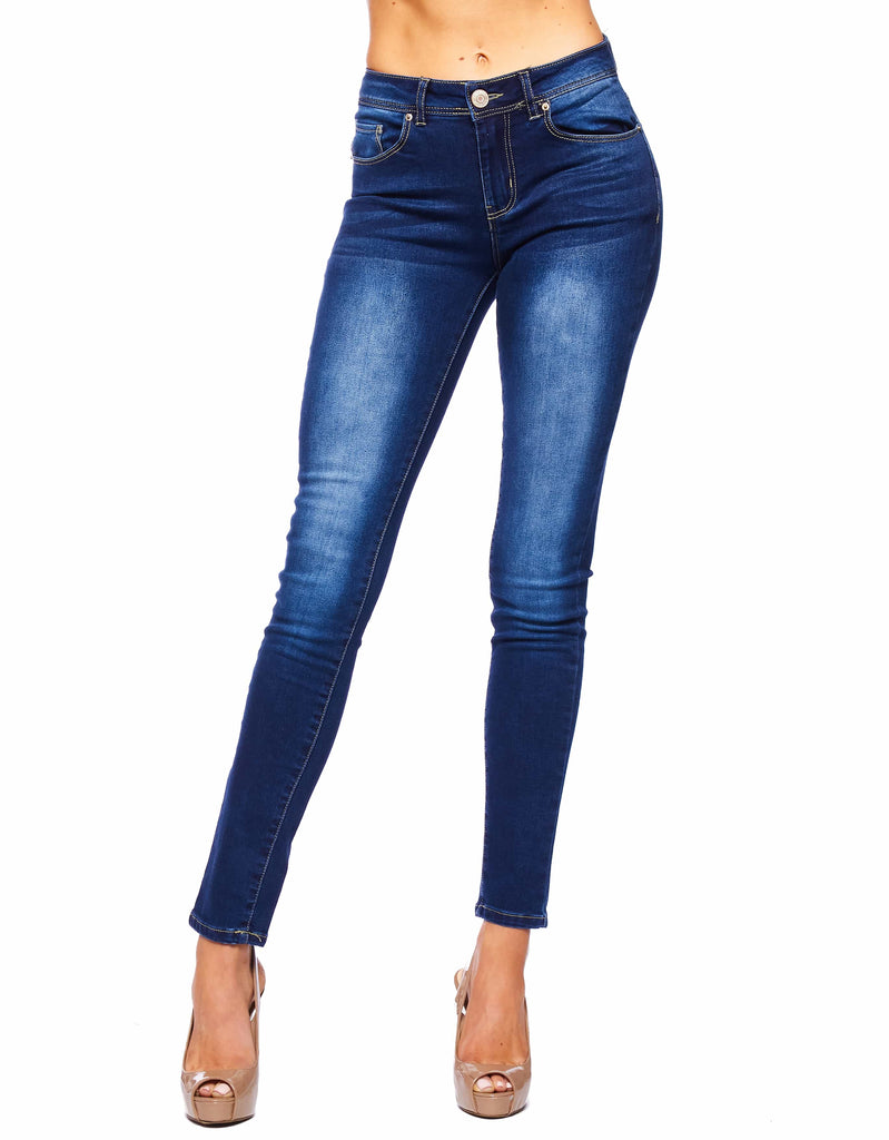 Women Mandy high rise skinny jeans in Cobalt