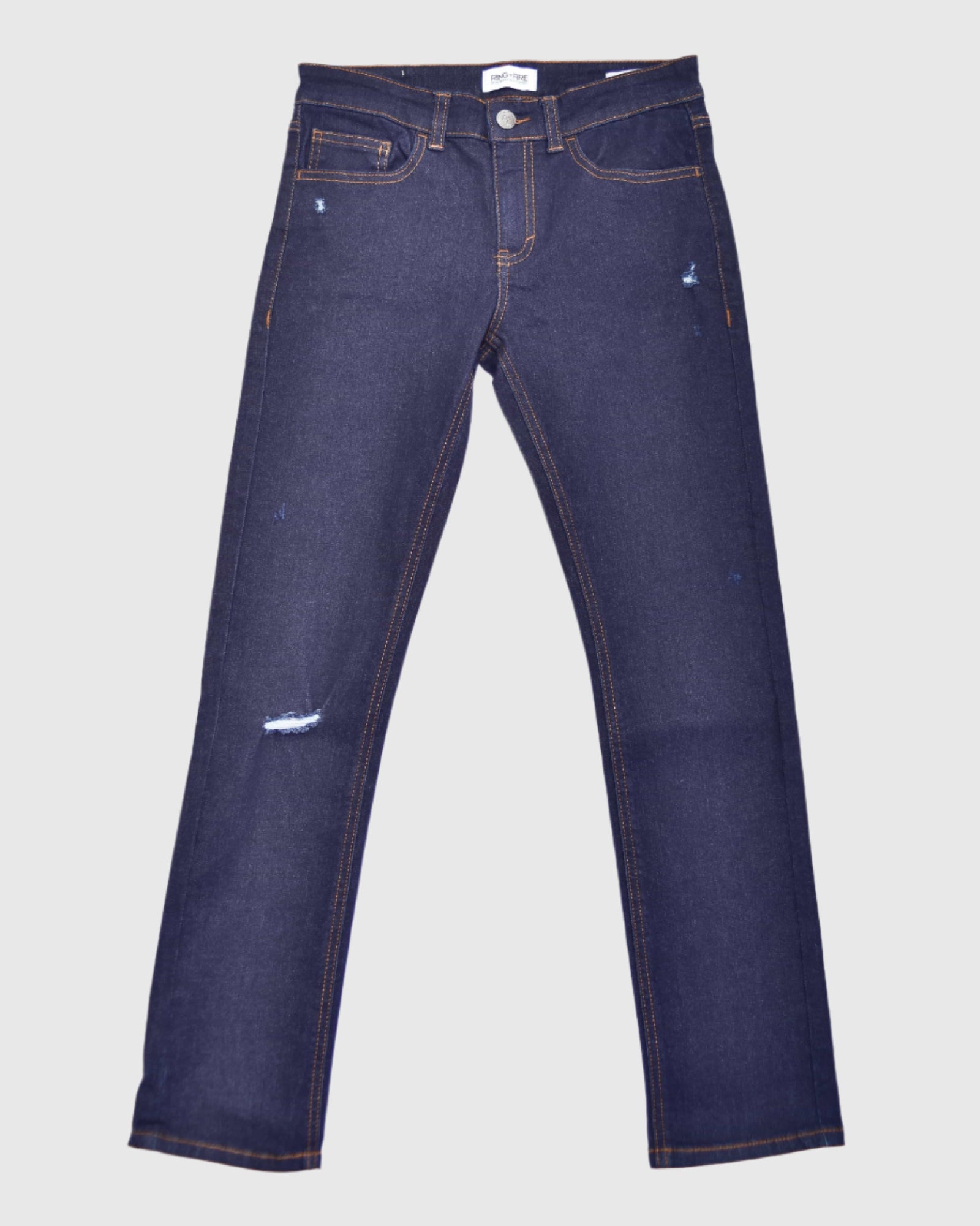 Boy's recycled fabric sustainable skinny jeans in Rinse