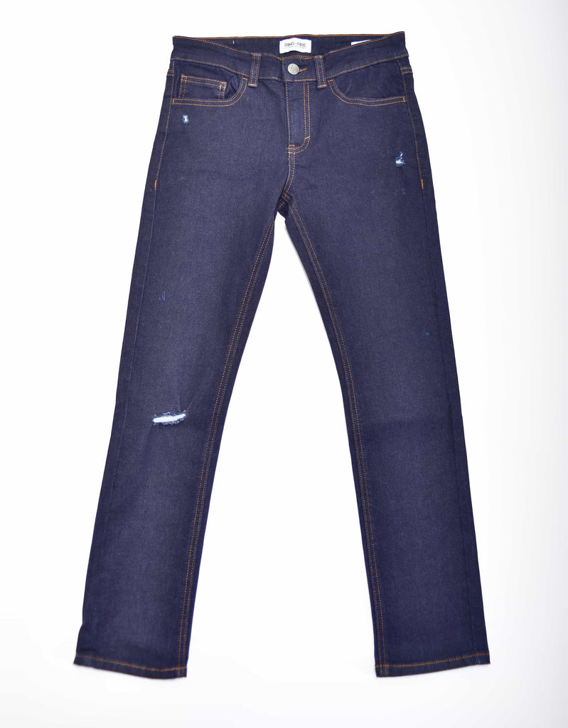 Boy's recycled fabric sustainable skinny jeans in Rinse