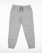 Boys's moto zipper jogger in light grey 