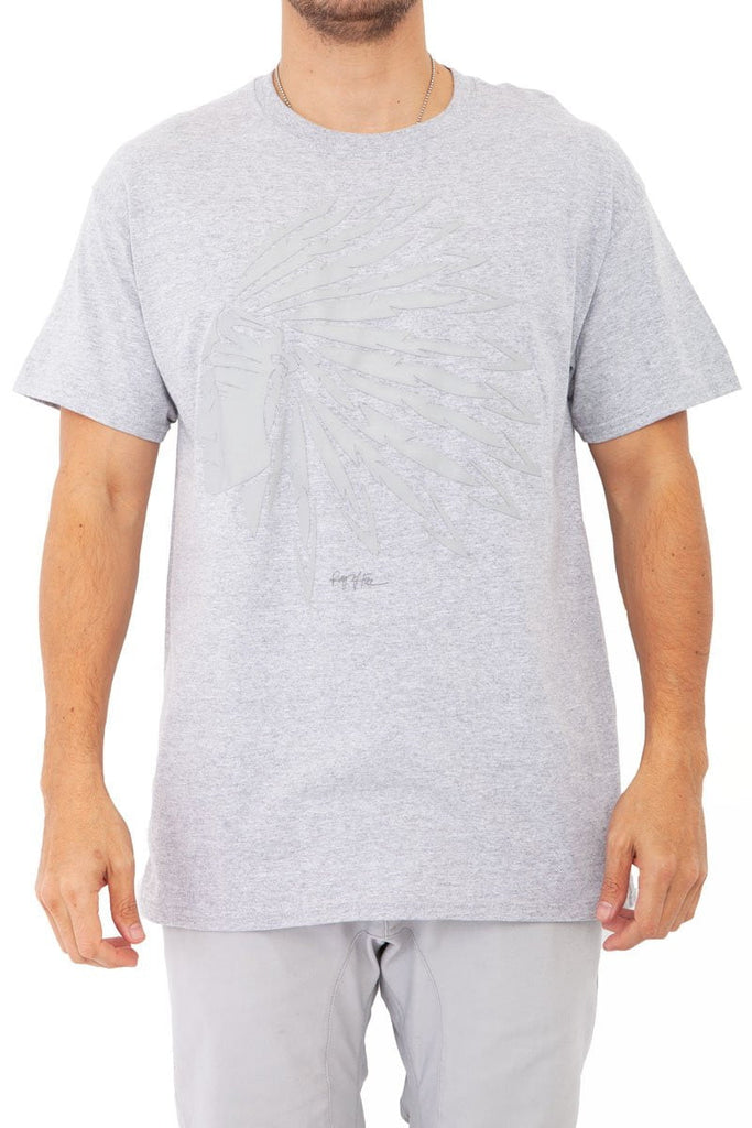 Mens chief head HD graphic tee in Gray