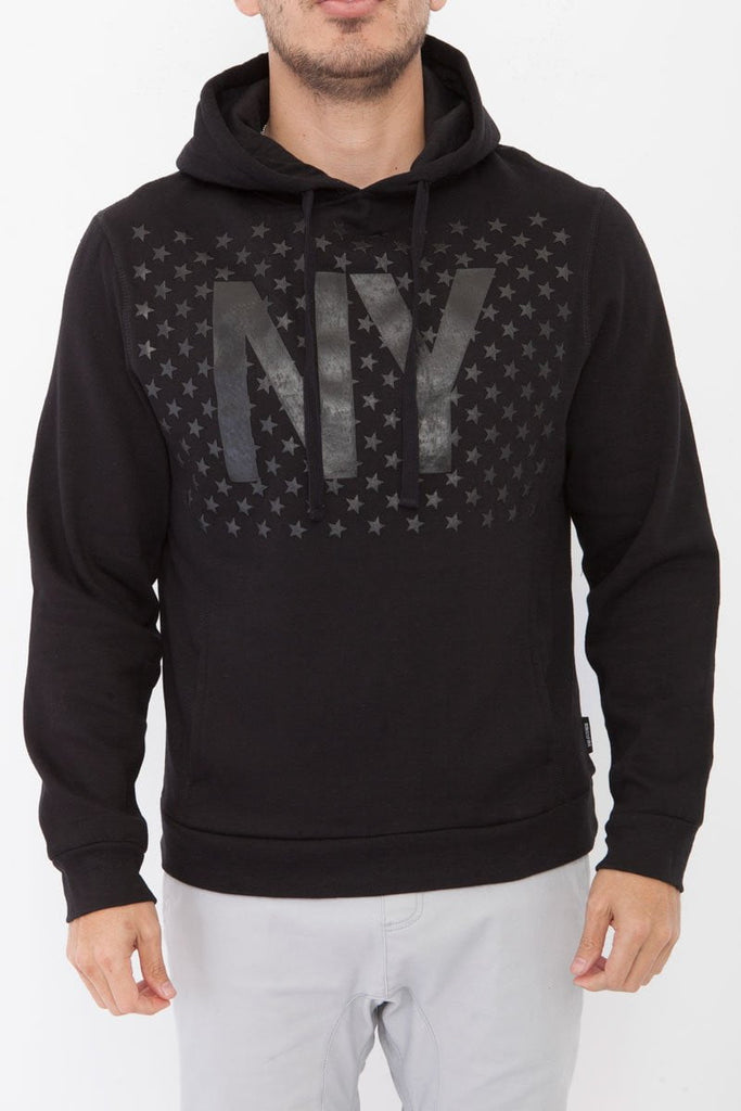 Mens NY start hoodie in Black