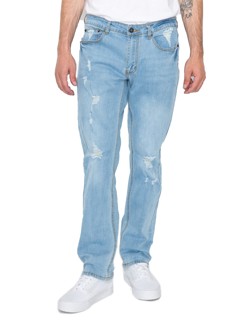 Mens cayenne rip n repair slim stretch jeans in Crumble