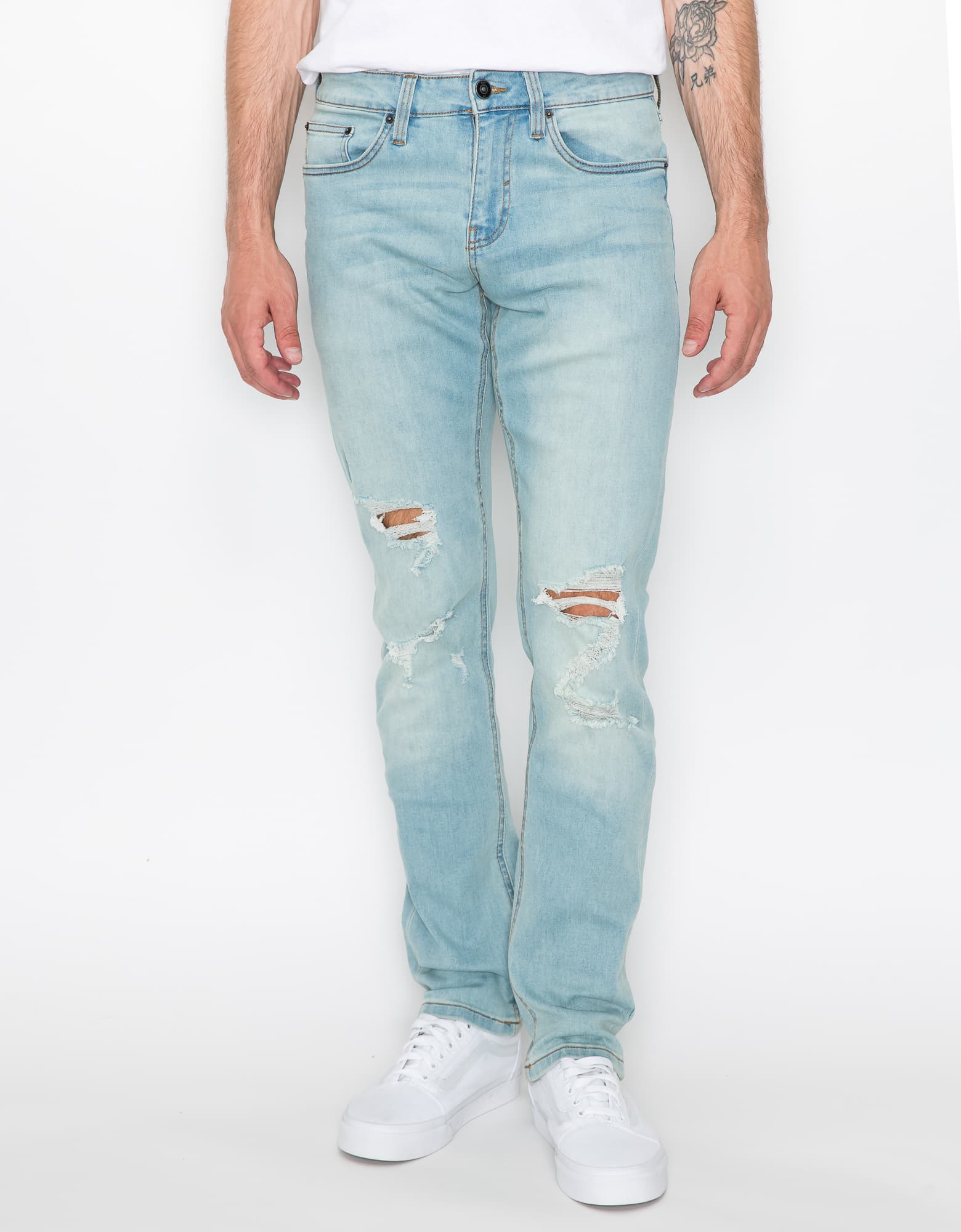 MEN'S CLAW RIPPED SKINNY FIT JEANS