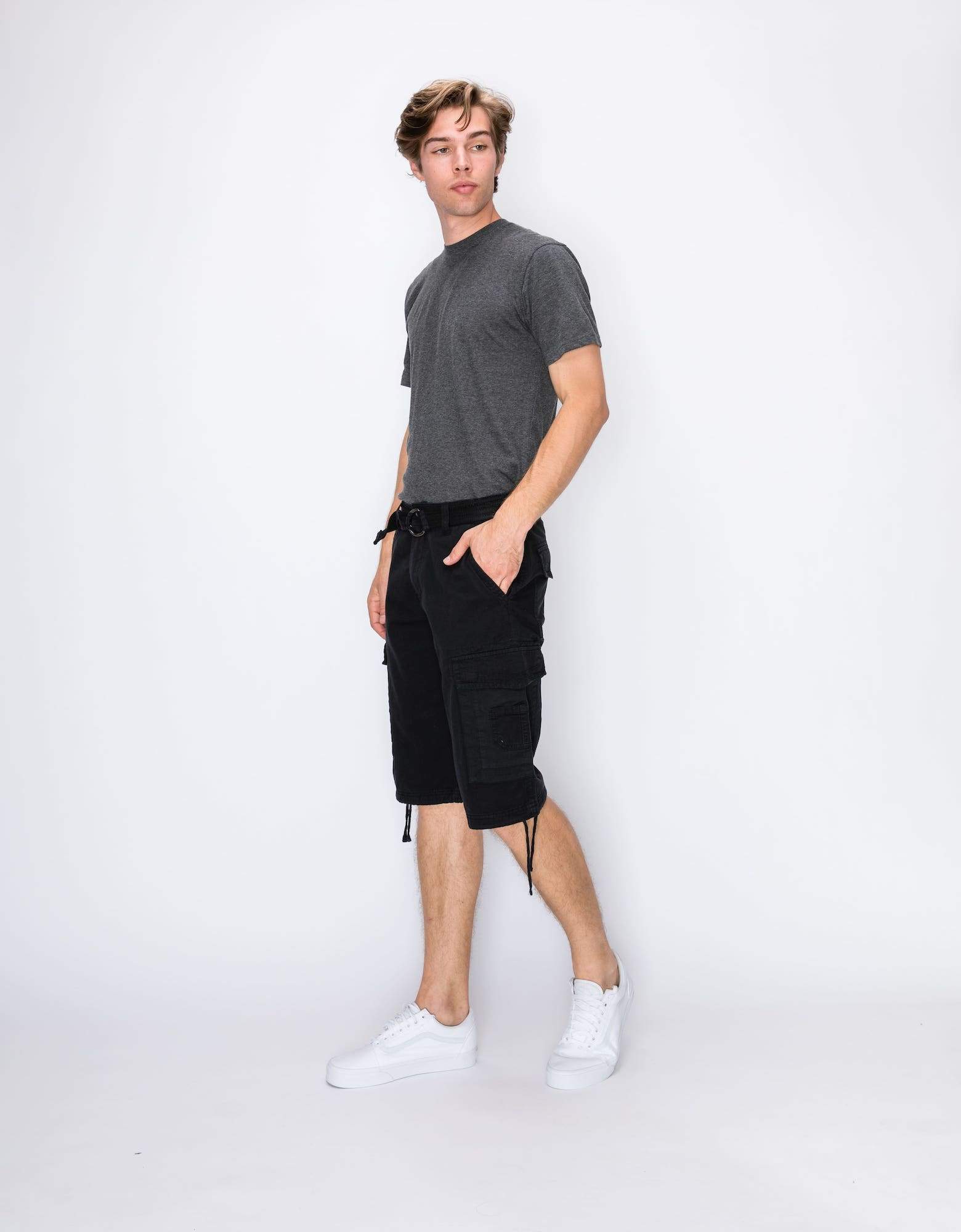 Delano Men s Messenger Cargo Shorts Ring Of Fire Clothing